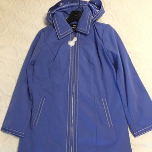 NWT XXS Dennis by Dennis Basso Water Resistant Jacket w/ Stripped Lining Strip